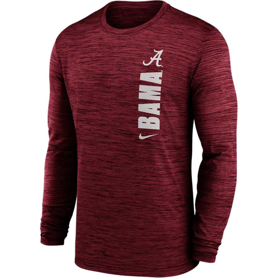 Nike Nike Alabama Tide Sideline Velocity Men's Nike Dri-FIT College Long-Sleeve T-Shirt