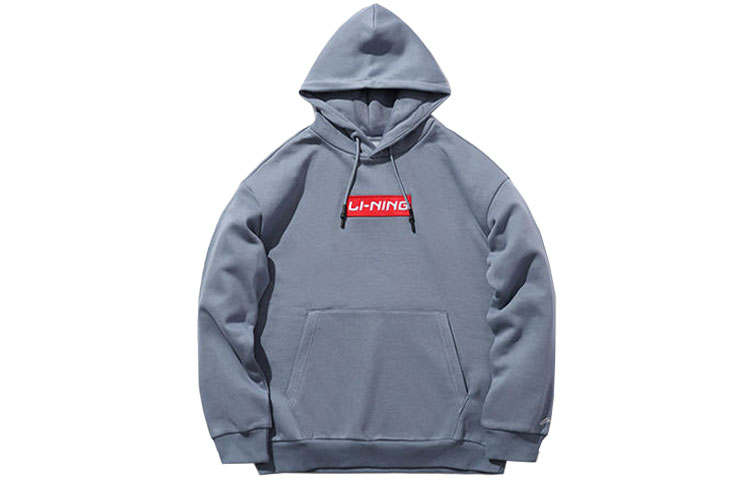 Li-Ning Li Ning Sports Fashion Collection Sweatshirts Unisex Blue Hooded Thickened Regular