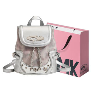 NOMK Pu Handbag Backpack Regular Women's Dusty Pink/Classic Black