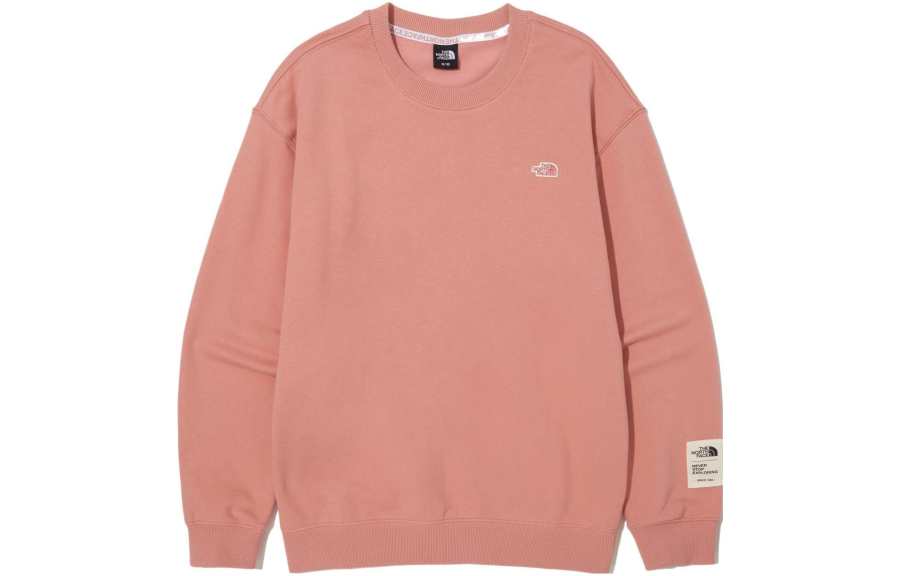 THE NORTH FACE Sweatshirts Men's Pink Crew Neck Moderate Regular