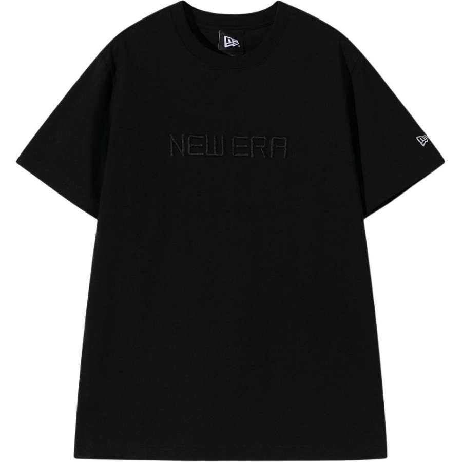 New Era T Shirts Unisex Black Crew Neck Moderate Straight Fit