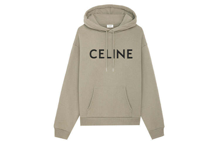 CELINE CELINE Sweatshirts Men's Khaki Hooded Moderate Regular
