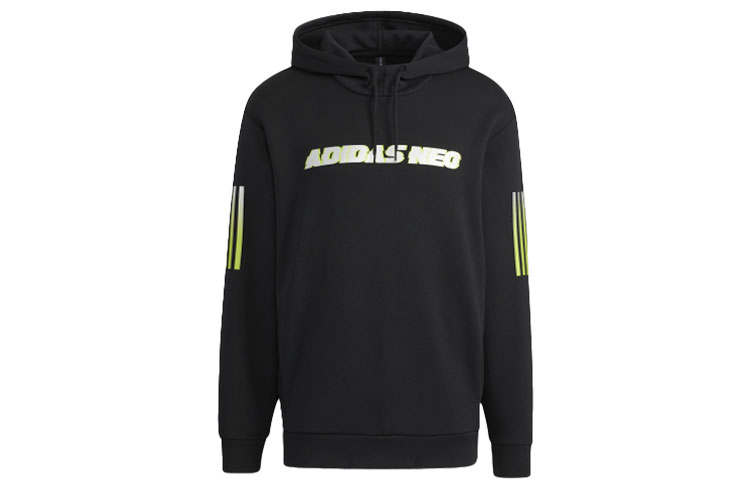 Adidas Neo Sweatshirts Men's Black Hooded Moderate Regular