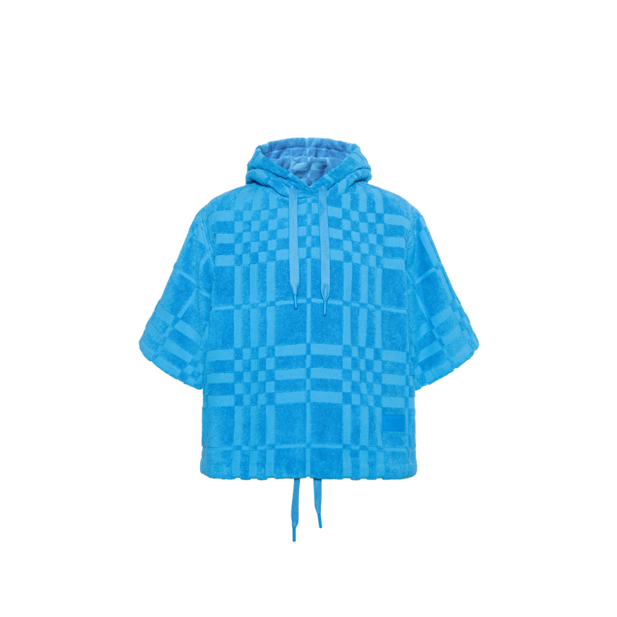 Burberry 【Previous Season】check-pattern short-sleeve hoodie