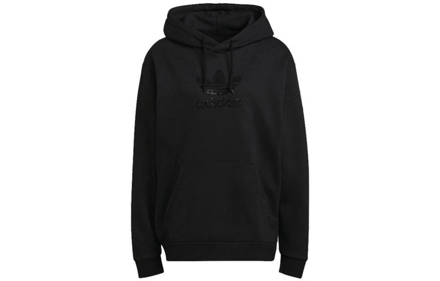 Adidas Originals Sweatshirts Men's Black Hooded Moderate Regular