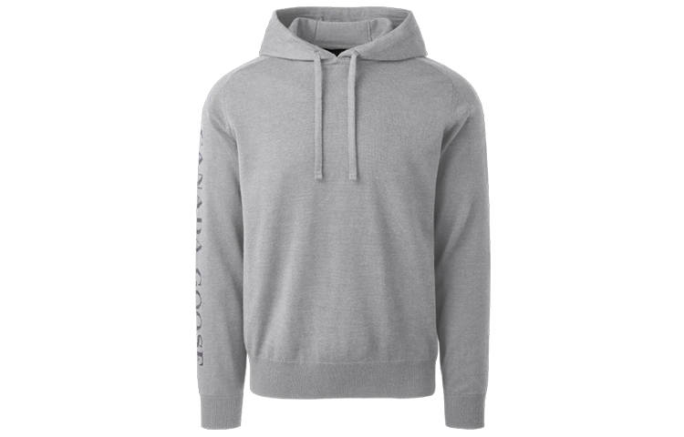 Canada Goose Sweatshirts Men's Heather Gray Hooded Moderate Regular