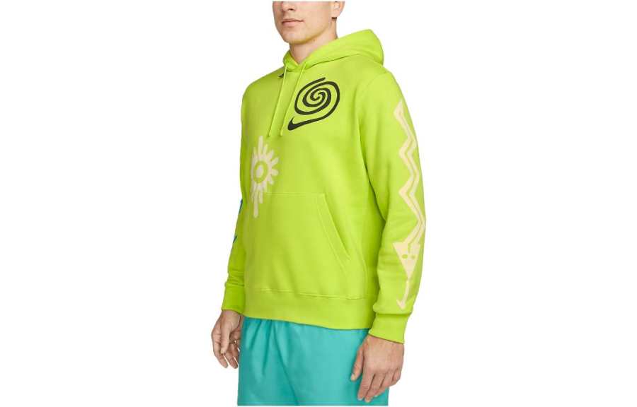 Nike Nike Sweatshirts Men's Green Yellow Hooded Moderate Other