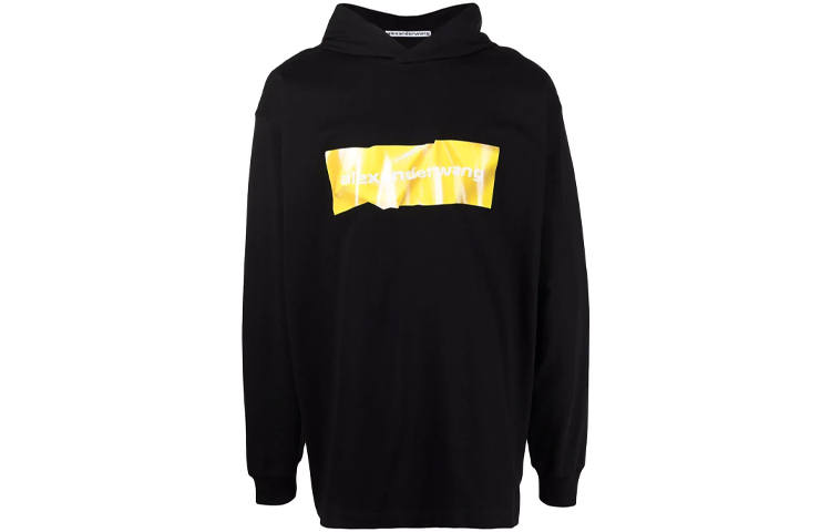 Alexander Wang Sweatshirts Men's Black Hooded Moderate Regular