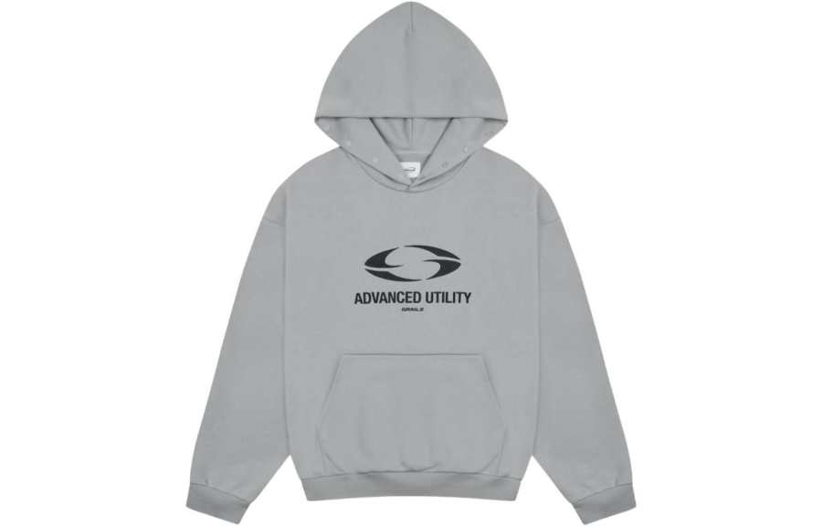 GRAILZ Sweatshirts Men's Gray Hooded Moderate Regular