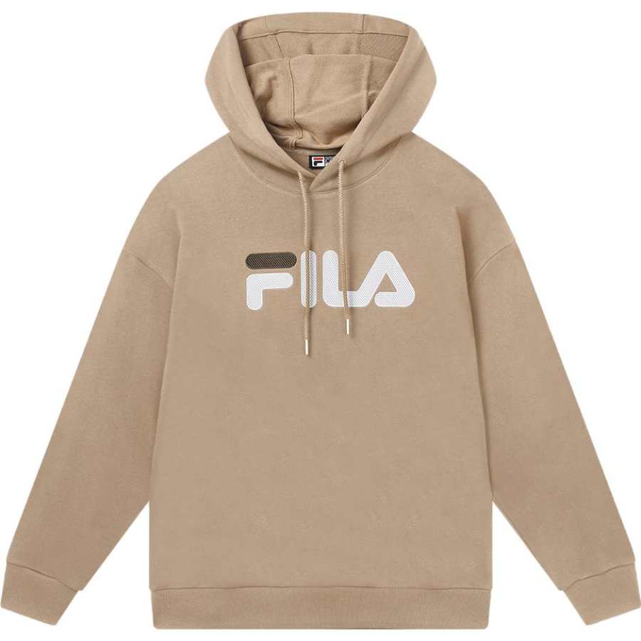 FILA Sweatshirts Unisex Khaki Hooded Moderate Regular