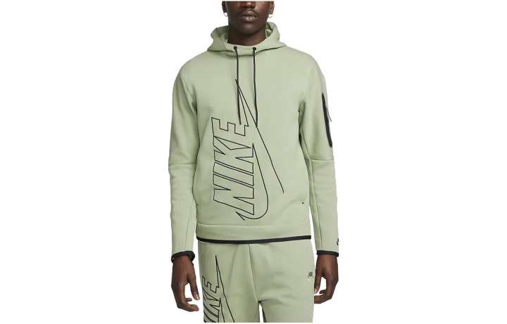 Nike Nike Sweatshirts Men's Green Hooded Moderate Regular