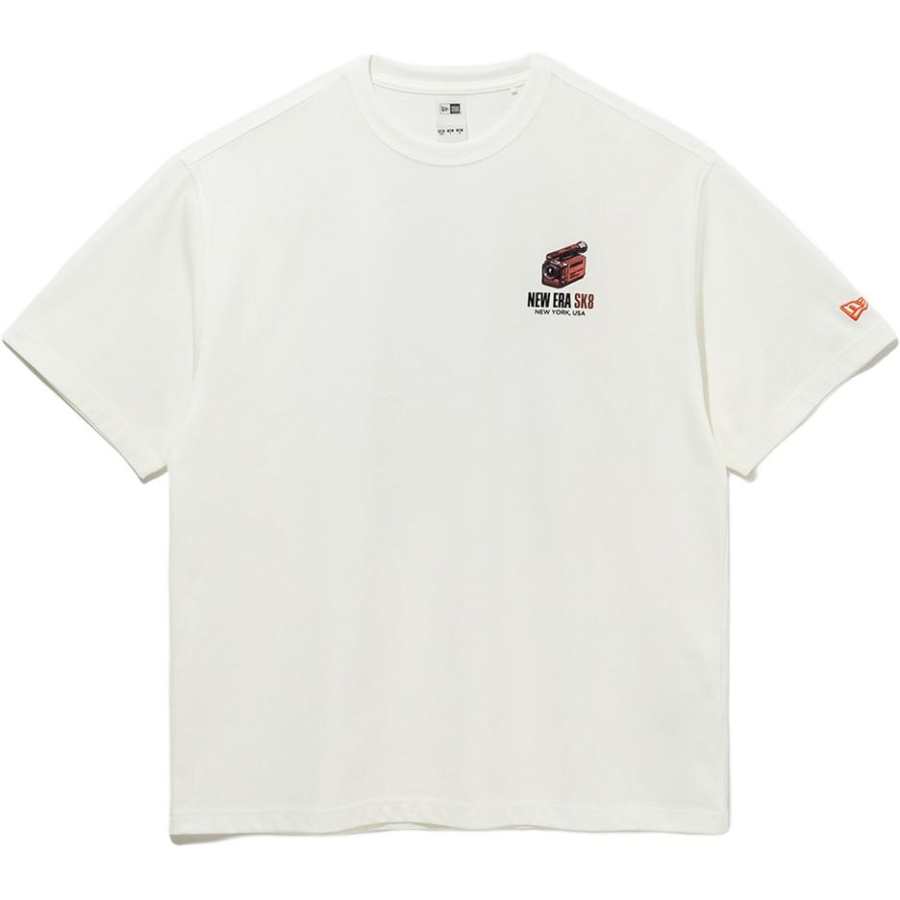 New Era T Shirts Men's White Crew Neck