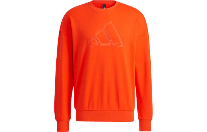 Adidas Adidas Sweatshirts Men's Orange Red Crew Neck Moderate Regular