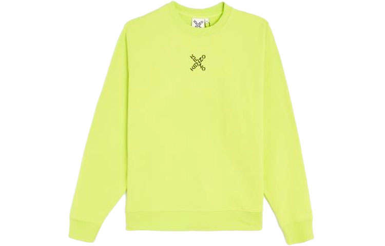 KENZO Sweatshirts Men's Yellow Crew Neck Moderate Regular