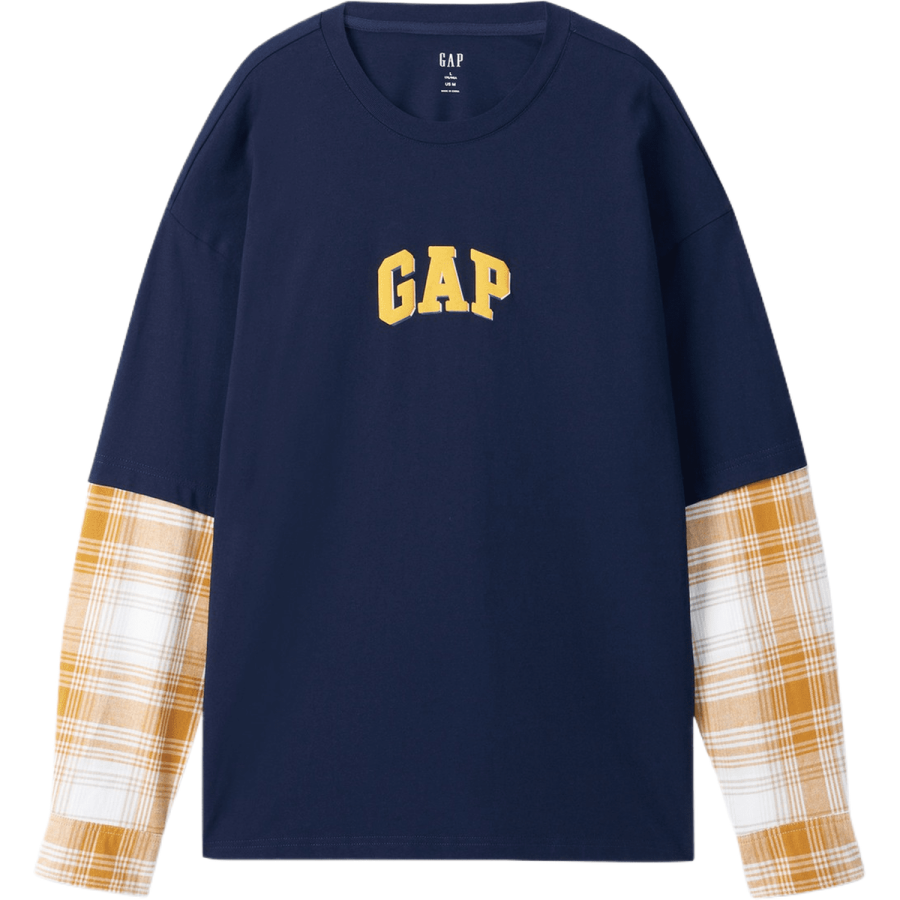GAP T Shirts Unisex Crew Neck Moderate Mock Two Piece