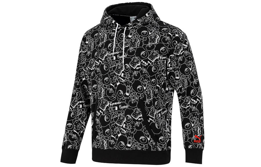 PUMA Sweatshirts Men's Black Hooded Moderate Other