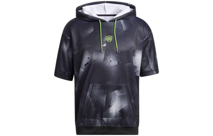 Adidas Adidas T Shirts Men's Black Hooded Moderate Straight Fit