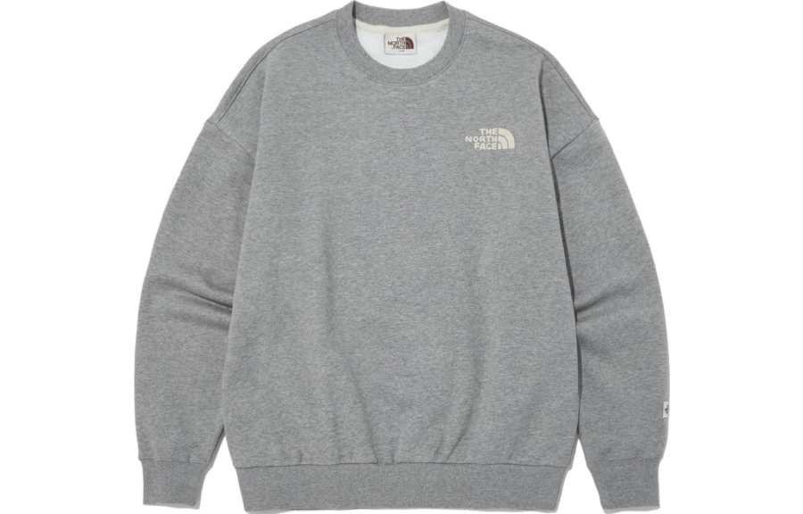 THE NORTH FACE Sweatshirts Men's Gray Crew Neck Thickened Regular
