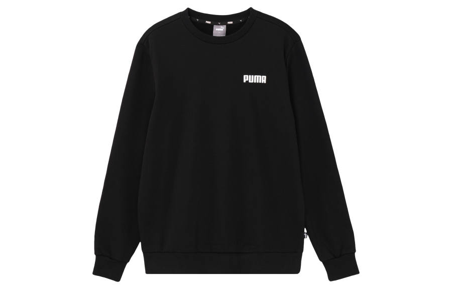 PUMA PUMA Sweatshirts Men's Black Crew Neck Moderate Regular