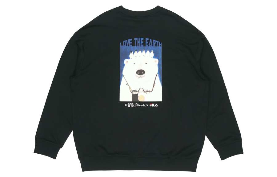 FILA Sweatshirts Men's Black Crew Neck Moderate Regular
