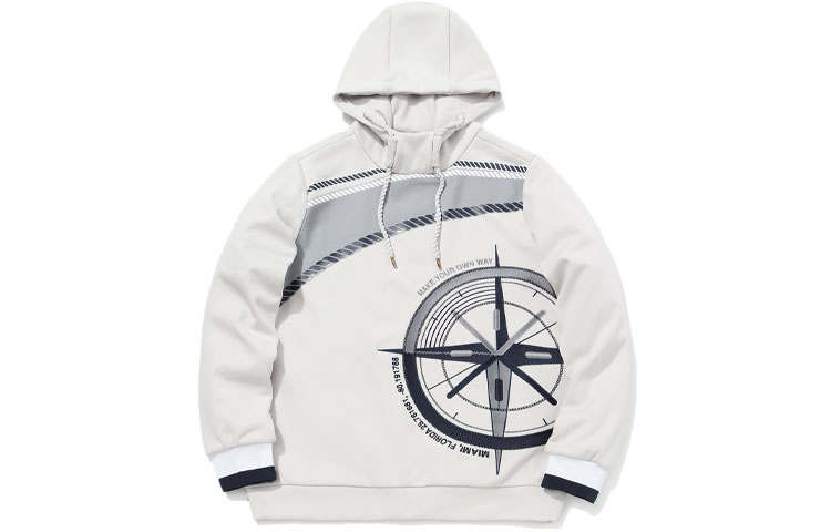 Li-Ning Li Ning Sweatshirts Men's White Hooded Non Detachable Moderate Regular