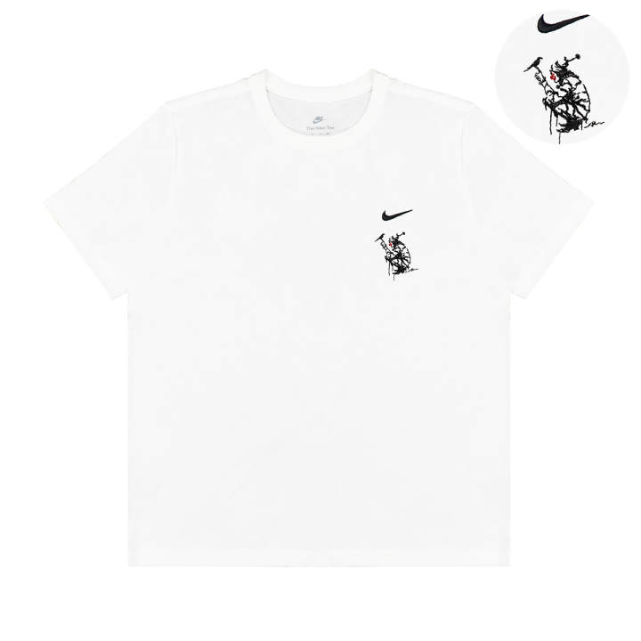 Nike Nike T Shirts Unisex White Crew Neck Moderate Straight Fit