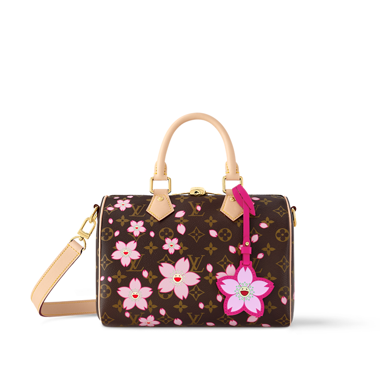 LOUIS VUITTON X Takashi Murakami, Collaboration Speedy Monogram Coated Canvas One Shoulder Handbag Women's Brown