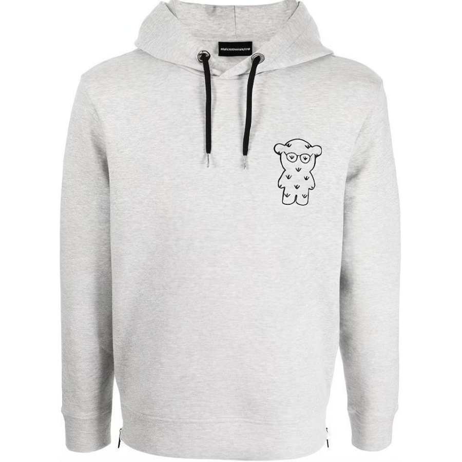 EMPORIO ARMANI Sweatshirts Men's Gray Hooded Moderate Regular