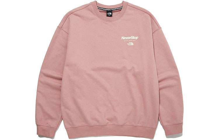 THE NORTH FACE Sweatshirts Men's Pink Crew Neck Moderate Regular
