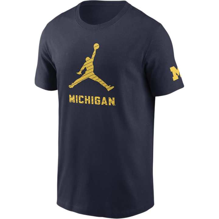Nike Jordan Michigan Wolverines Campus Mascot Men's Jordan College T Shirt