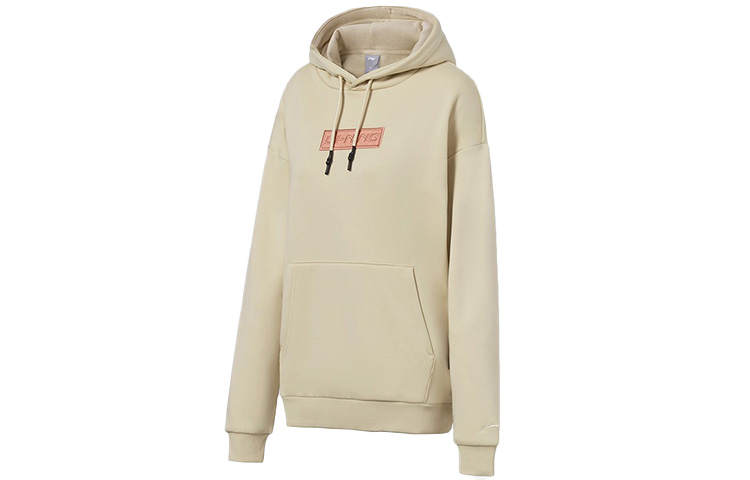 Li-Ning Li Ning Sports Fashion Collection Sweatshirts Unisex Oyster Gray Hooded Thickened Regular