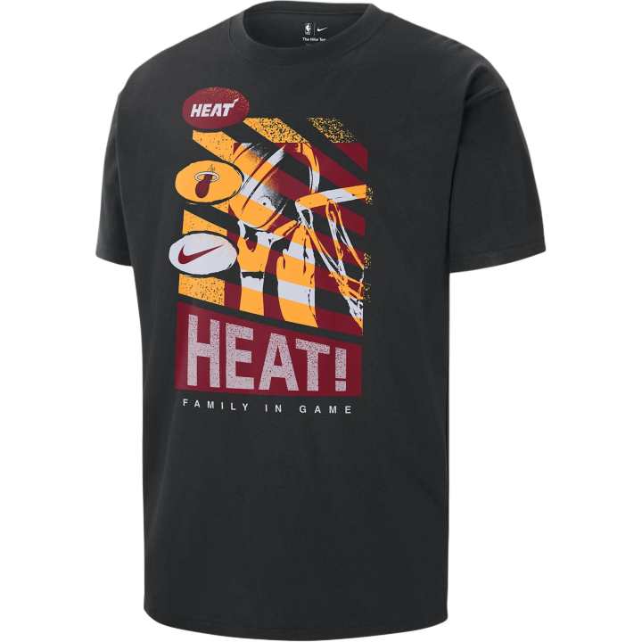 Nike Nike x NBA Collaboration Miami Heat Courtside T Shirt Men's Black