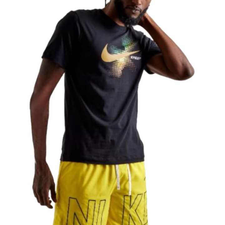 Nike Nike T Shirts Men's Black Crew Neck Moderate Straight Fit