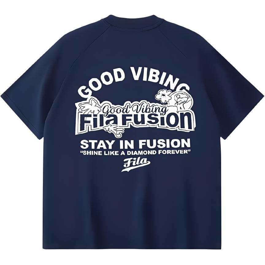 FILA FUSION T Shirt Men's Dark Royal Blue