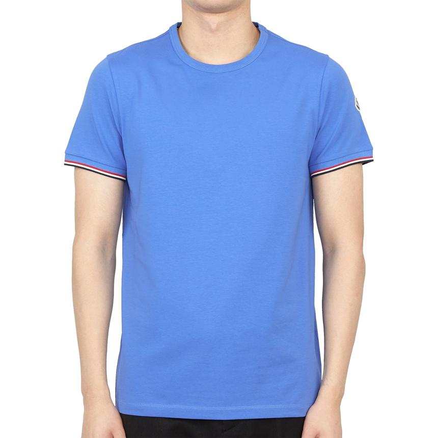 Moncler T Shirts Men's Blue Crew Neck