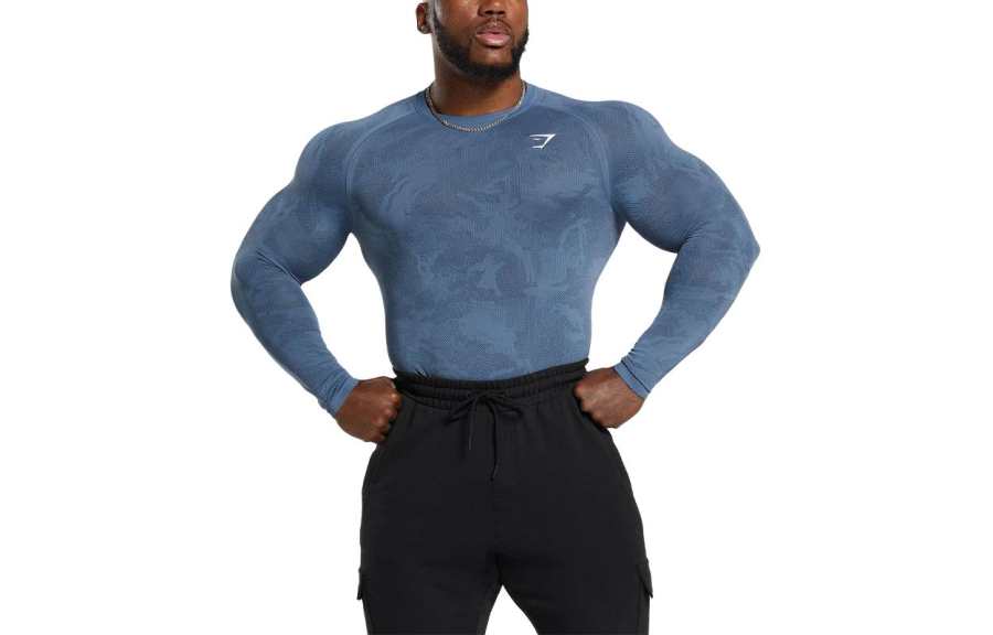 GYMSHARK Fitness Clothing Men's Blue Moderate