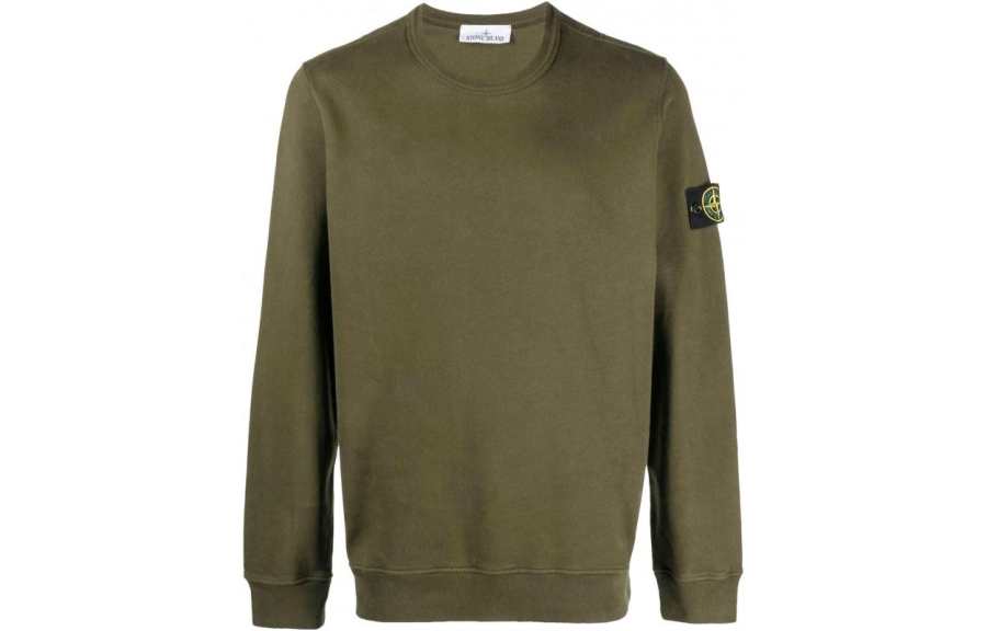STONE ISLAND Logo Patch Crewneck Sweatshirt