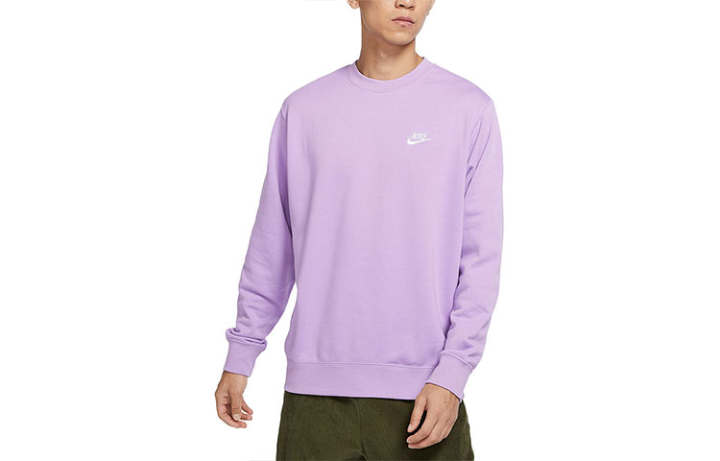Nike Nike Sweatshirts Men's Purple Crew Neck Moderate Regular