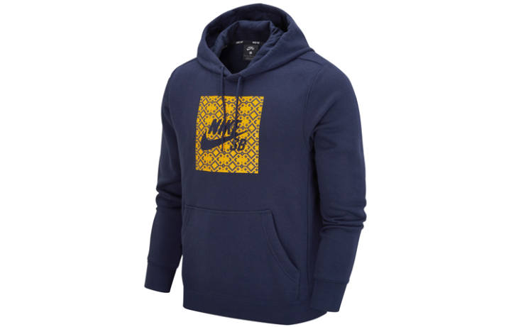 Nike Nike Sweatshirts Men's Dark Blue Hooded Thickened Regular