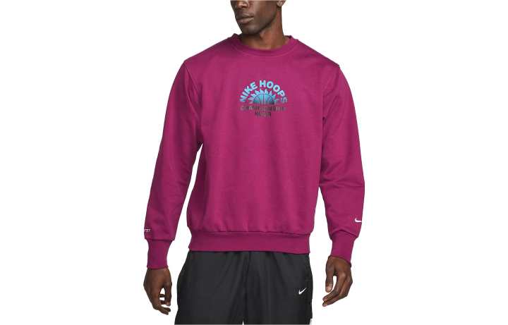 Nike Nike Sweatshirts Men's Rose Red Crew Neck Moderate Regular