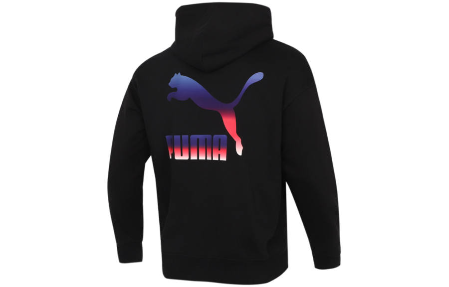 PUMA Upfront Line Sweatshirts Men's Black Hooded Moderate Regular