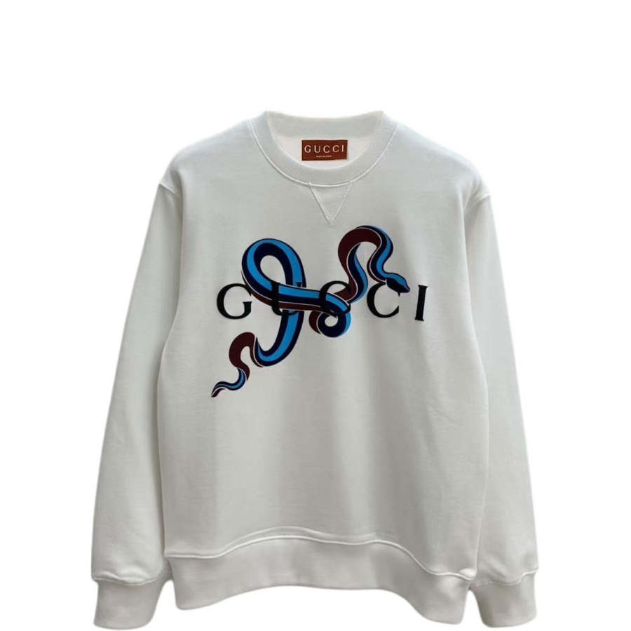 GUCCI T Shirts Men's White Crew Neck Moderate Straight Fit