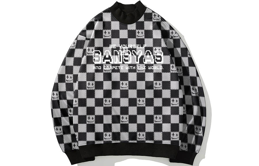 SANSYAS SANSYAS Sweatshirts Unisex Black Turtleneck Moderate Regular