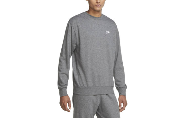 Nike Nike Sweatshirts Men's Gray Crew Neck Moderate Regular