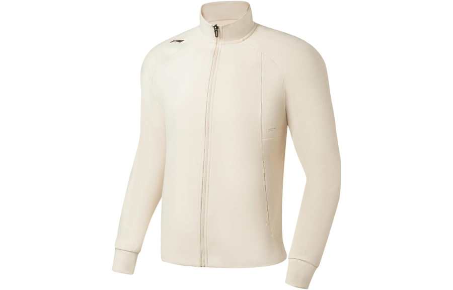 Li-Ning Li Ning Fitness Series Sweatshirts Men's Swan White Stand Collar Moderate Regular