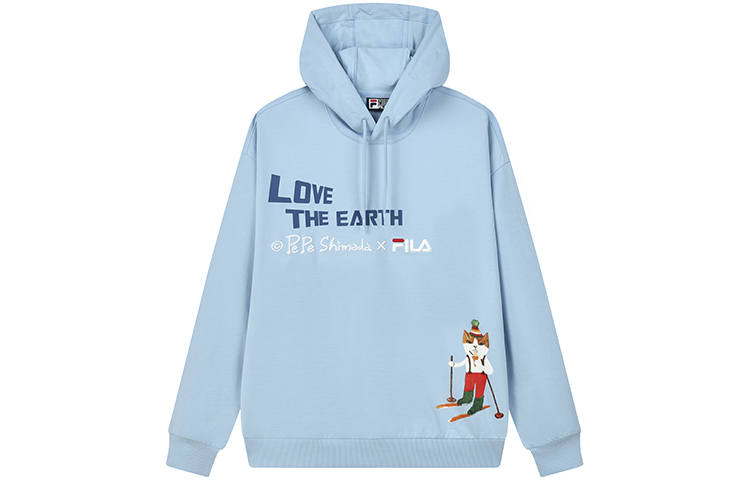 FILA Sweatshirts Men's Denim Blue Hooded Moderate Regular