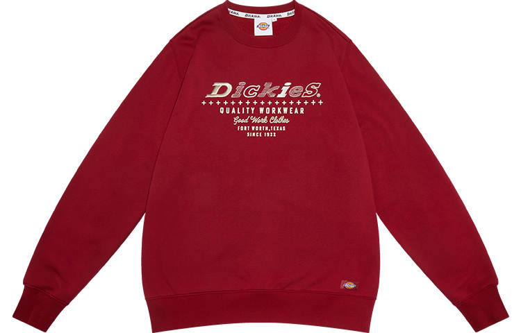 Dickies Dickies Sweatshirts Unisex Brick Red Crew Neck Moderate Regular