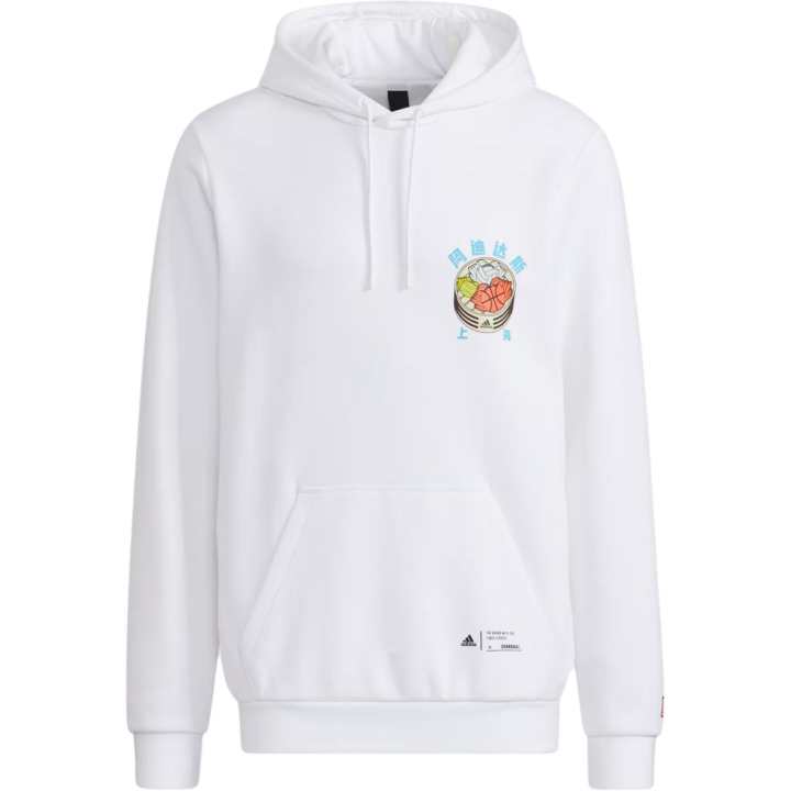 Adidas Adidas Sweatshirts Men's White Hooded Moderate Regular