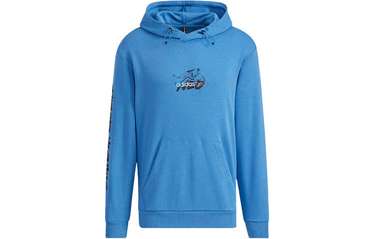 Adidas Neo Sweatshirts Men's Blue Hooded Moderate Regular