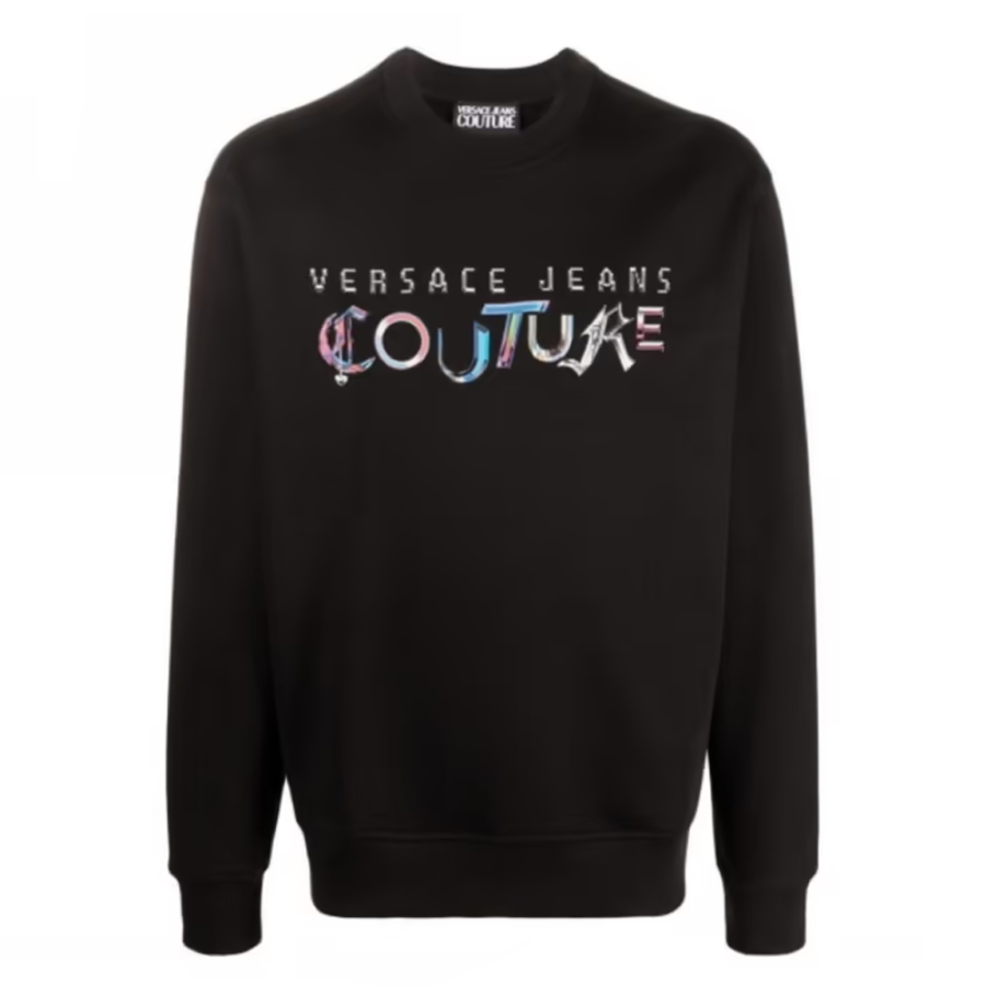 Versace Jeans Couture mirrored-style mismatch logo sweatshirt